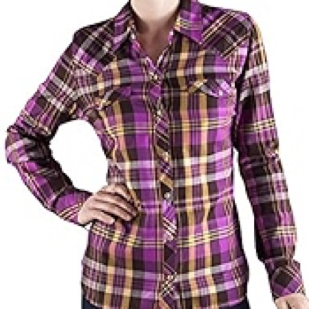 Dickies Cotton Plaid Snap Up Small
